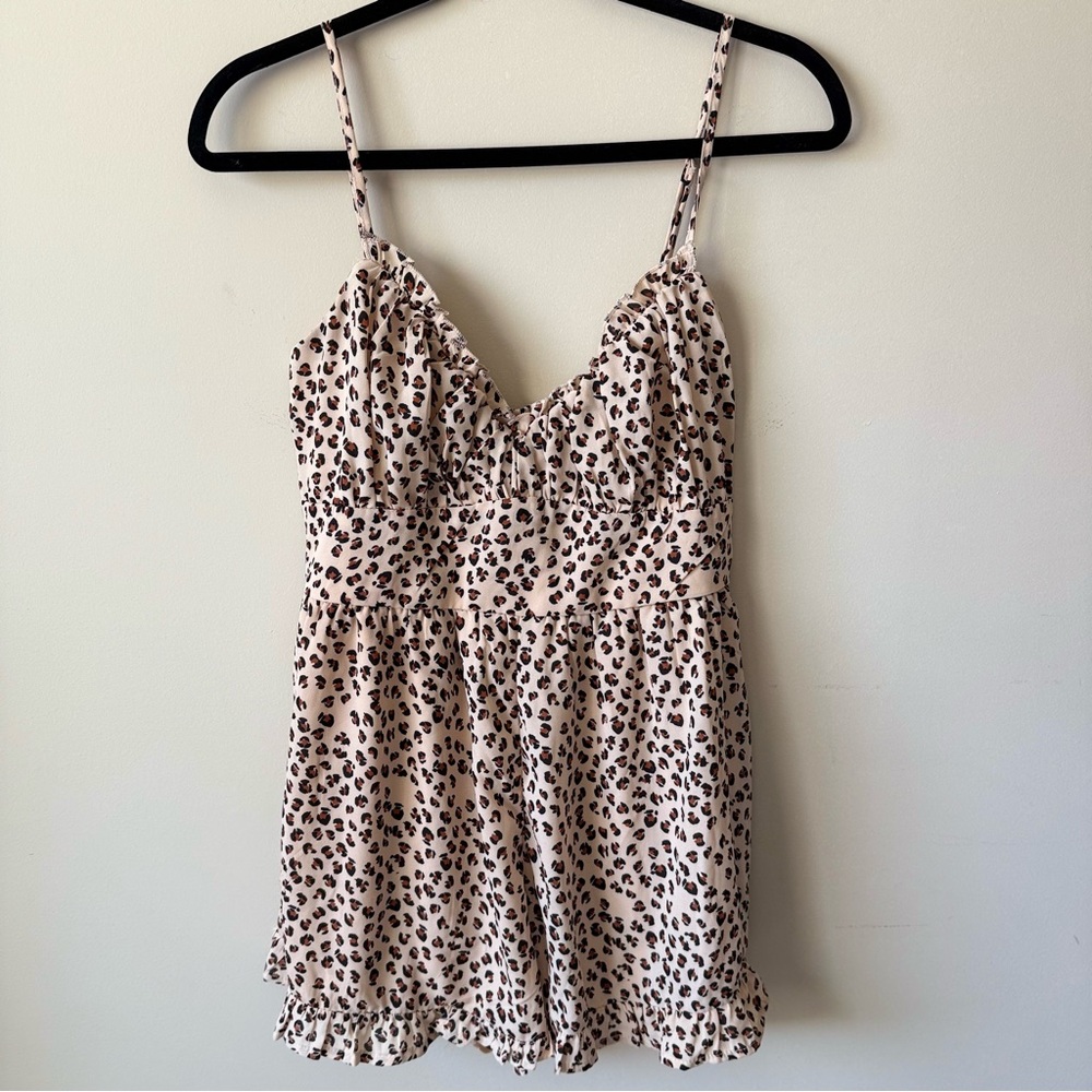 Francesca's Collections Emmupperl Animal Print Romper